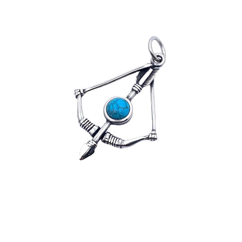 Turquoise Cupid's Arrow Pendant Necklace