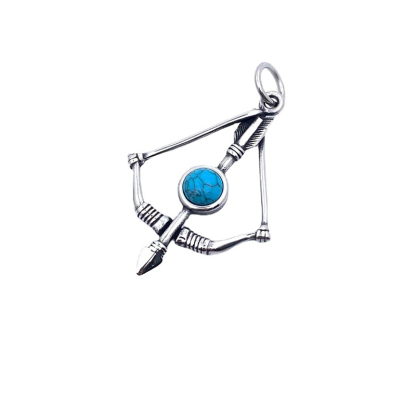 Turquoise Cupid's Arrow Pendant Necklace