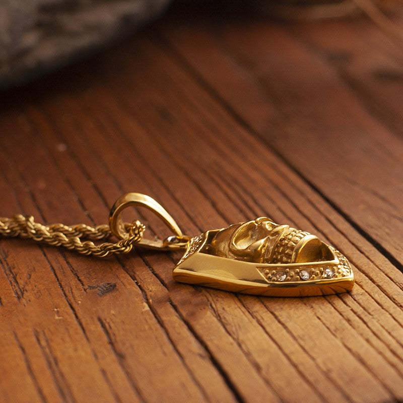 Skull Shield Pendant Necklace