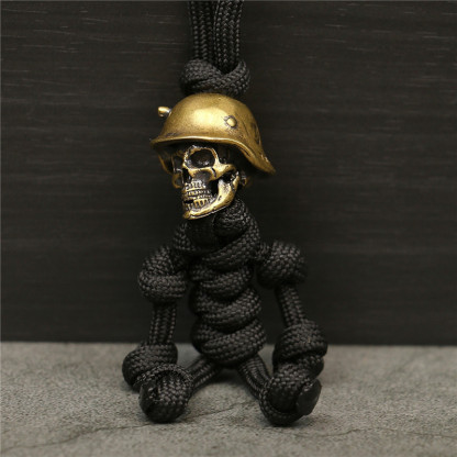 Soldier Skull Paracord Pendant