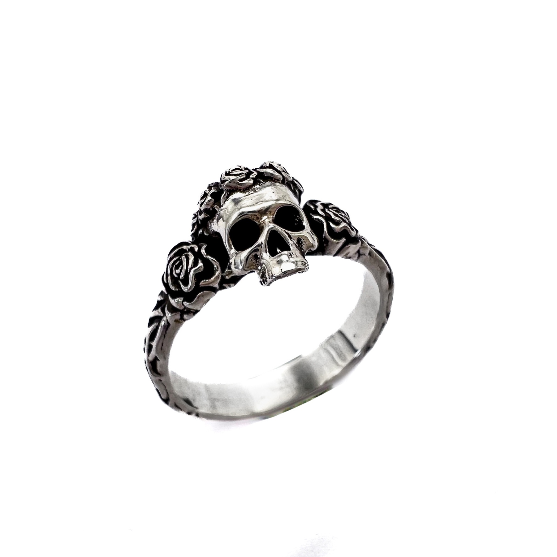 Gothic Rose Skull Ring