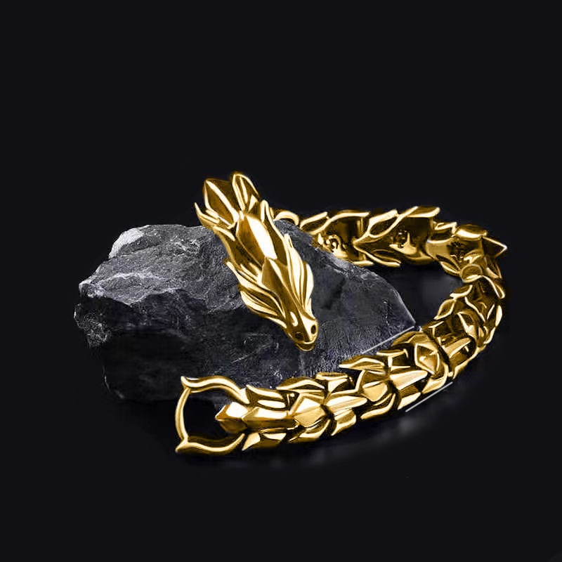 Sterling Silver Dragon Bone Bracelet