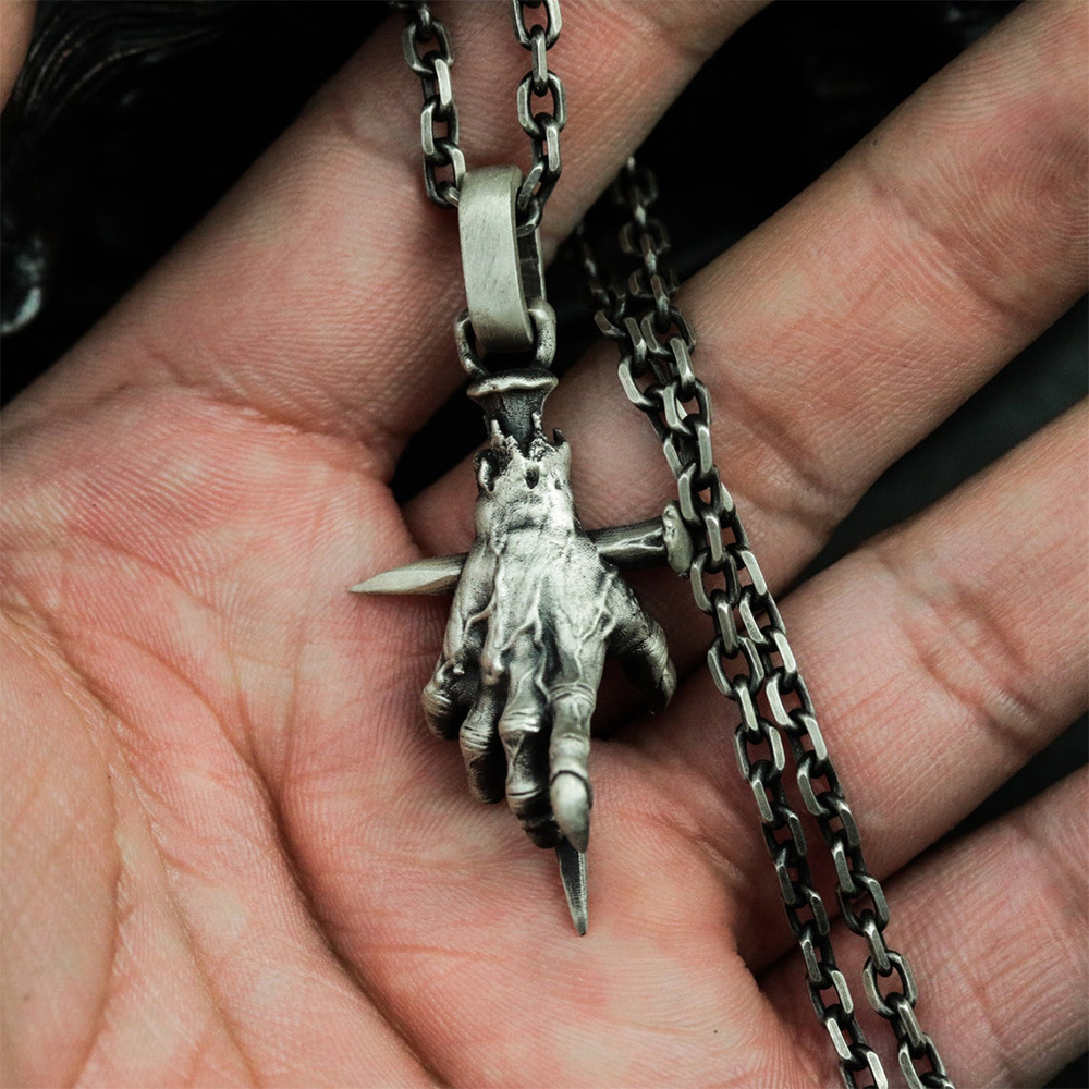 Devil's Hand Nail Cross Pendant