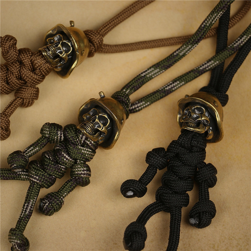 Soldier Skull Paracord Pendant