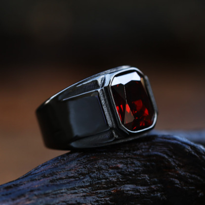 Vintage Men's Titanium Steel Ring Jewelry
