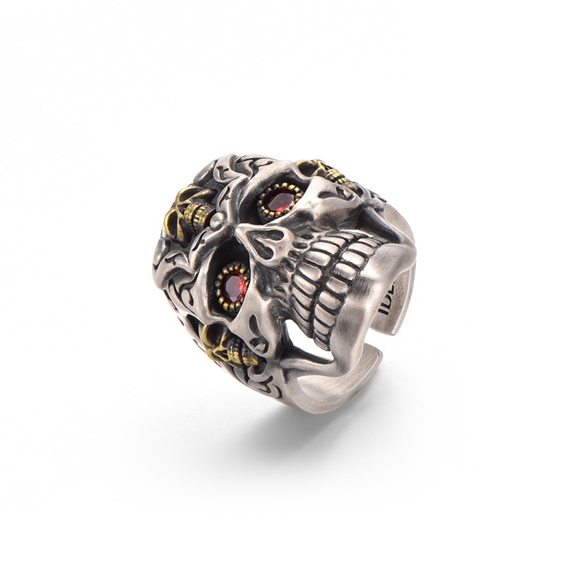 Vintage Skull Sterling Silver Ring