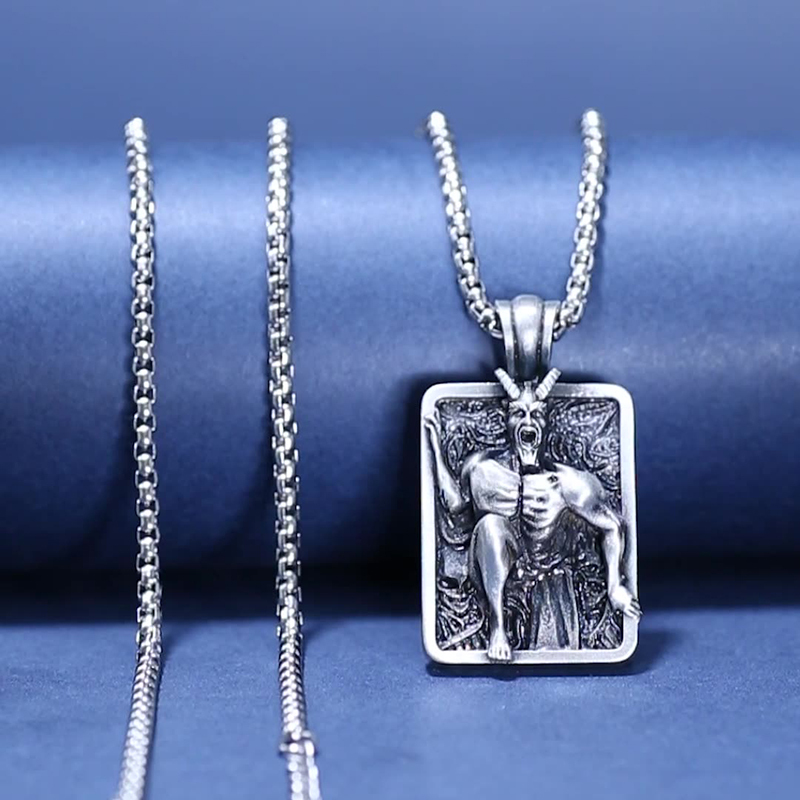 Satan dark trend personality punk necklace