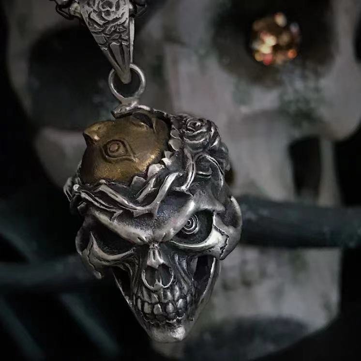 Skeleton Knight Pendant Necklace