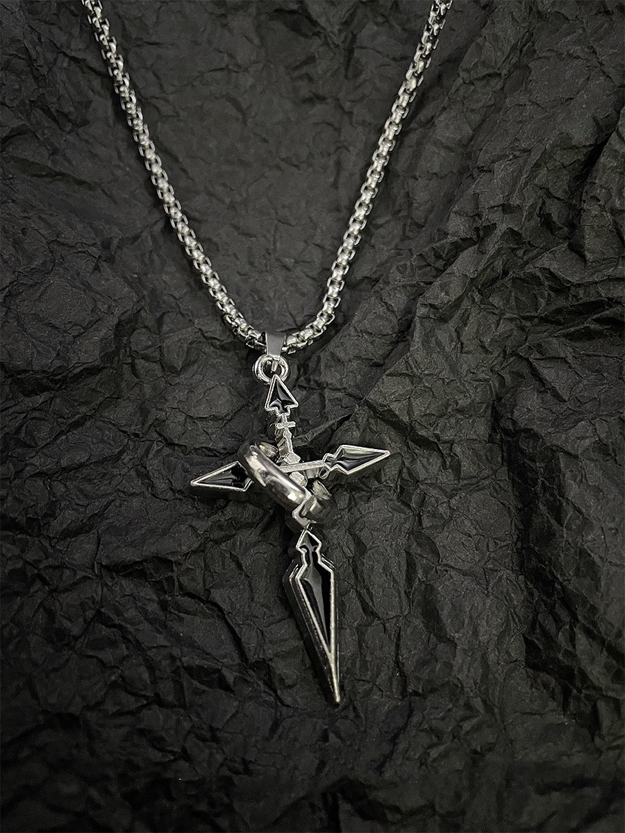 Ring Wrap Cross Necklace