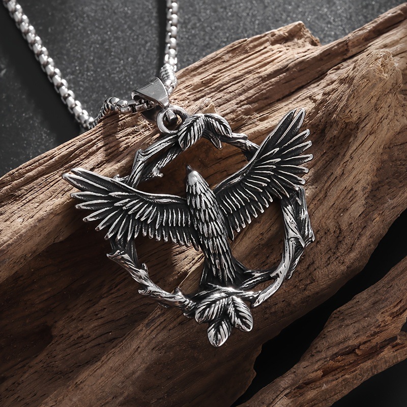 Vintage Titanium Eagle Necklace Jewelry