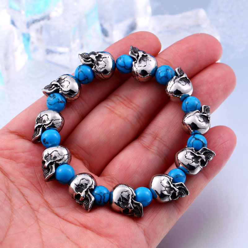 Turquoise Skull Bracelet