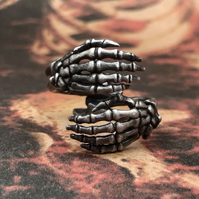 British retro skull bracelet ring