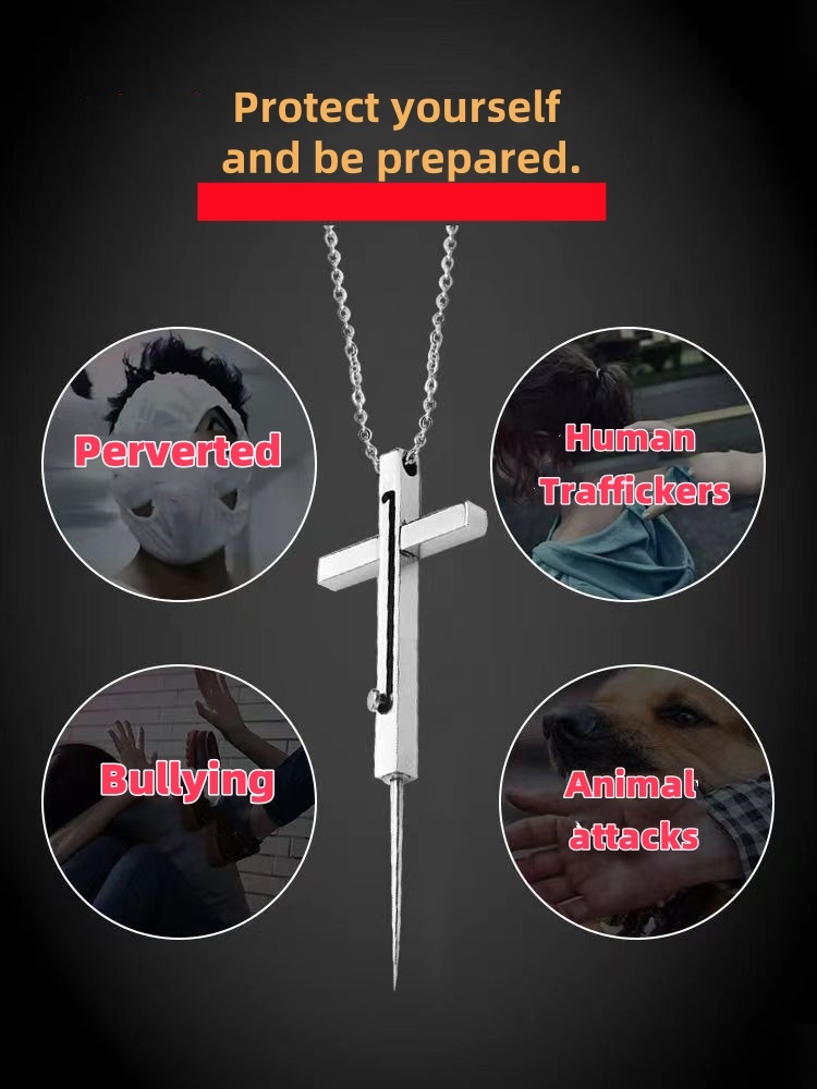 Self-Defense Cross Necklace