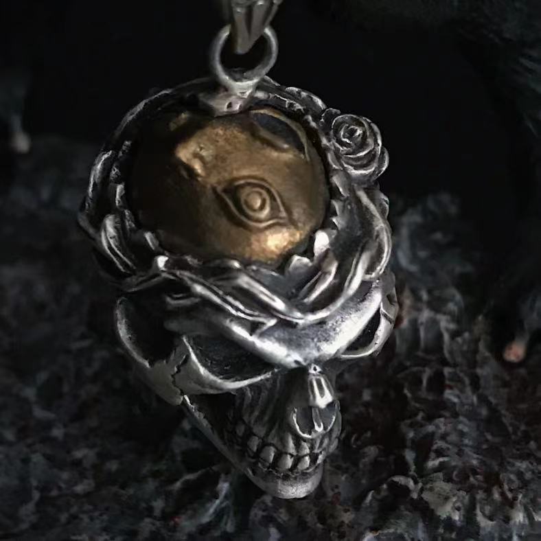 Skeleton Knight Pendant Necklace