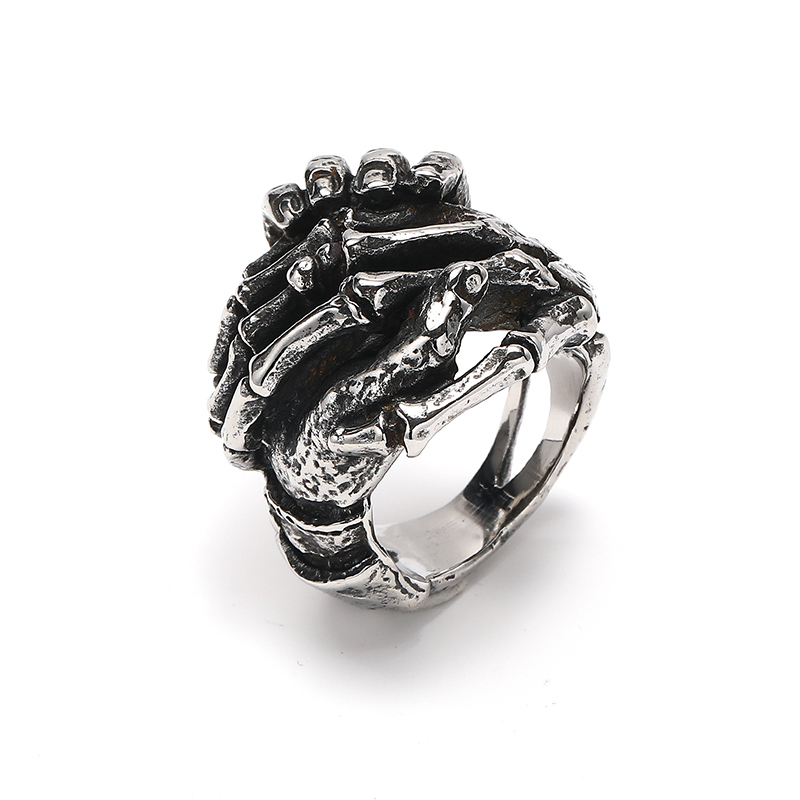 Skeleton Hand Bone Retro Punk Hip Hop Ring