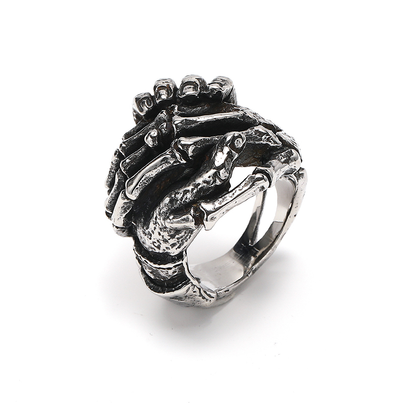 Skeleton Hand Bone Retro Punk Hip Hop Ring