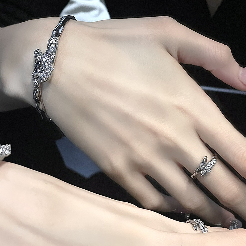 Diamond open bracelet