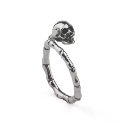 Sterling Silver Skeleton Hand Bone Index Finger Ring