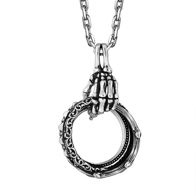 Ring of Hope 3D Skull Necklace