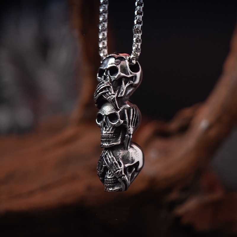 Punk Skull Pendant Necklace