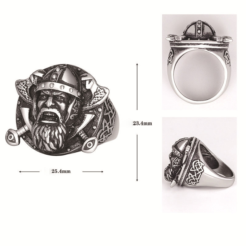 Amulet Axe Ring Men's Jewelry