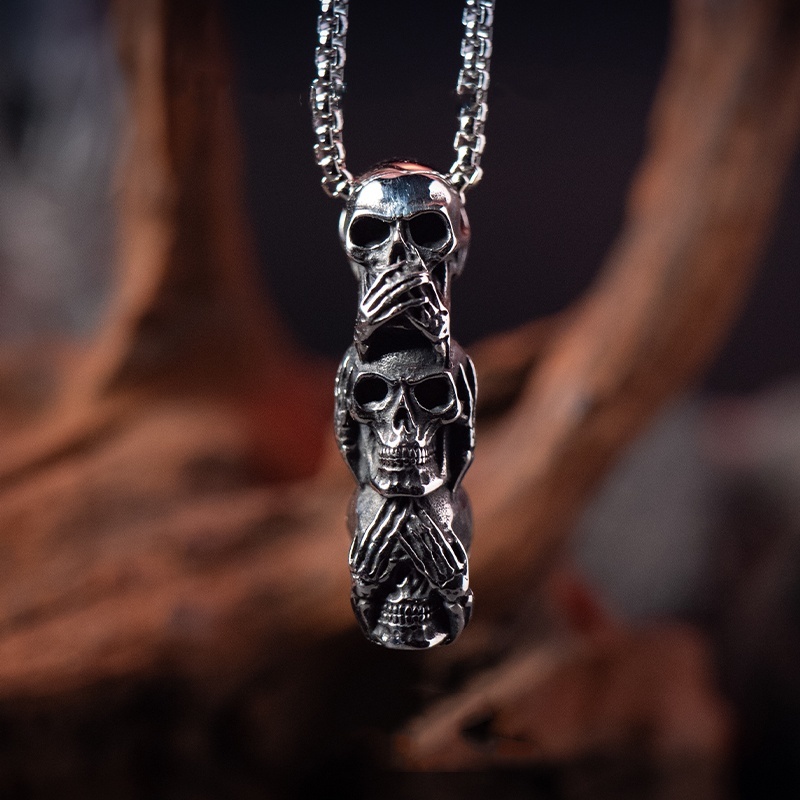 Punk Skull Pendant Necklace