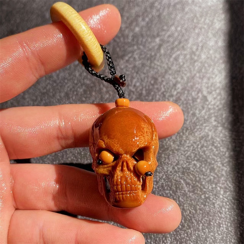 Hand-carved skull