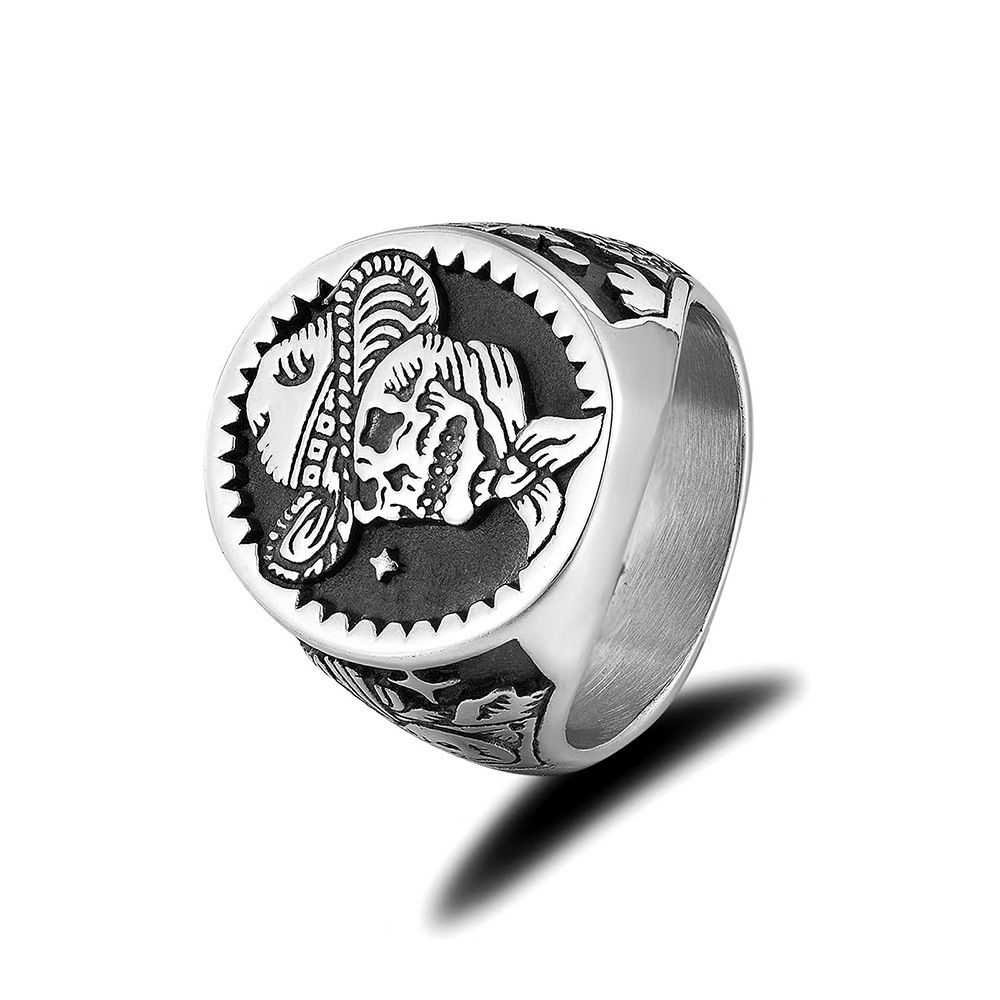 Western Cowboy Skull Ring