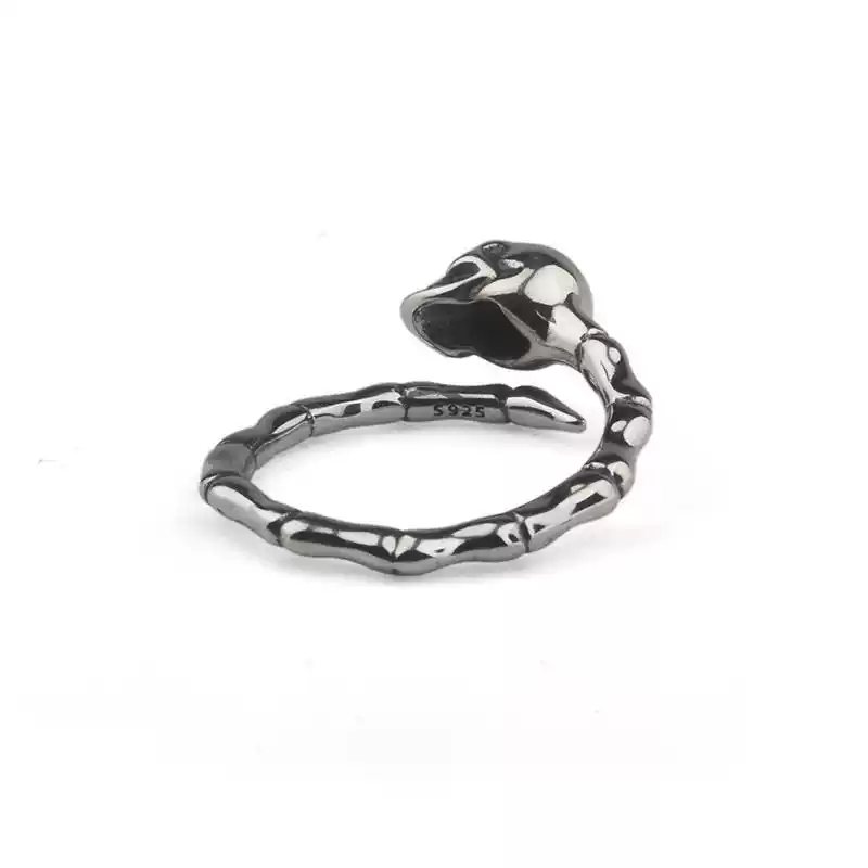 Sterling Silver Skeleton Hand Bone Index Finger Ring