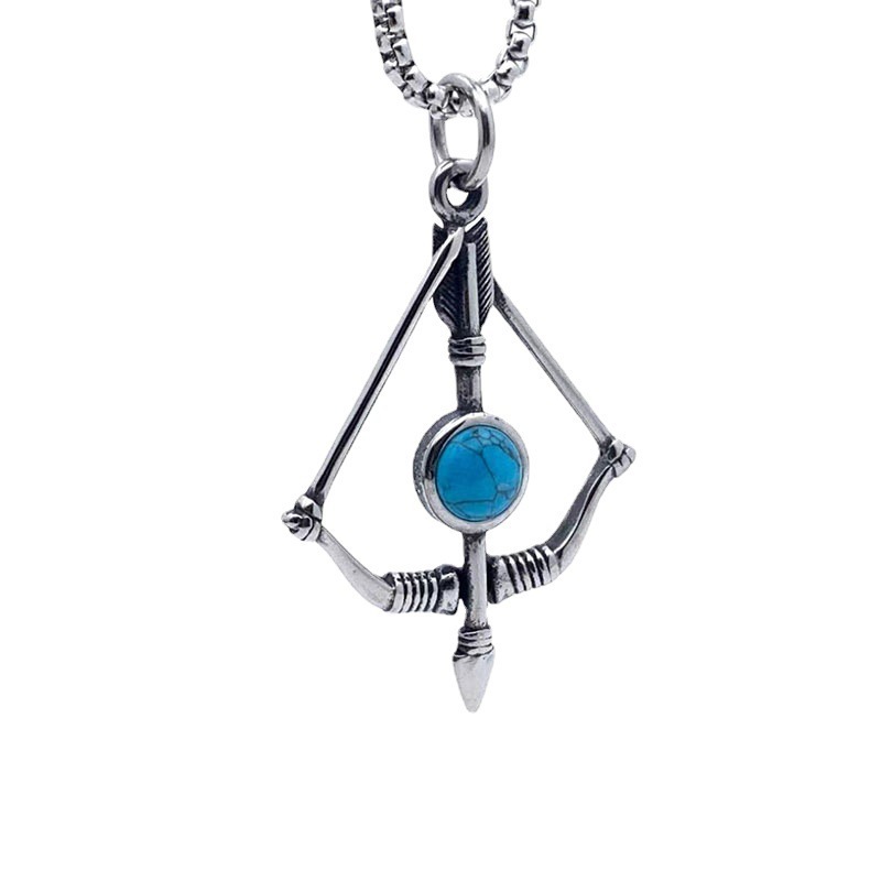 Turquoise Cupid's Arrow Pendant Necklace