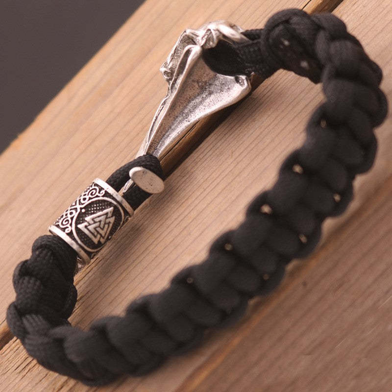 Raven Skull Paracord Bracelet