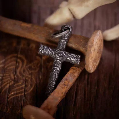 "Magic Cross" Retro Texture Pendant Necklace
