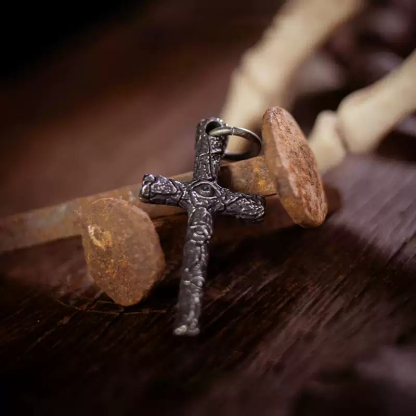 "Magic Cross" Retro Texture Pendant Necklace