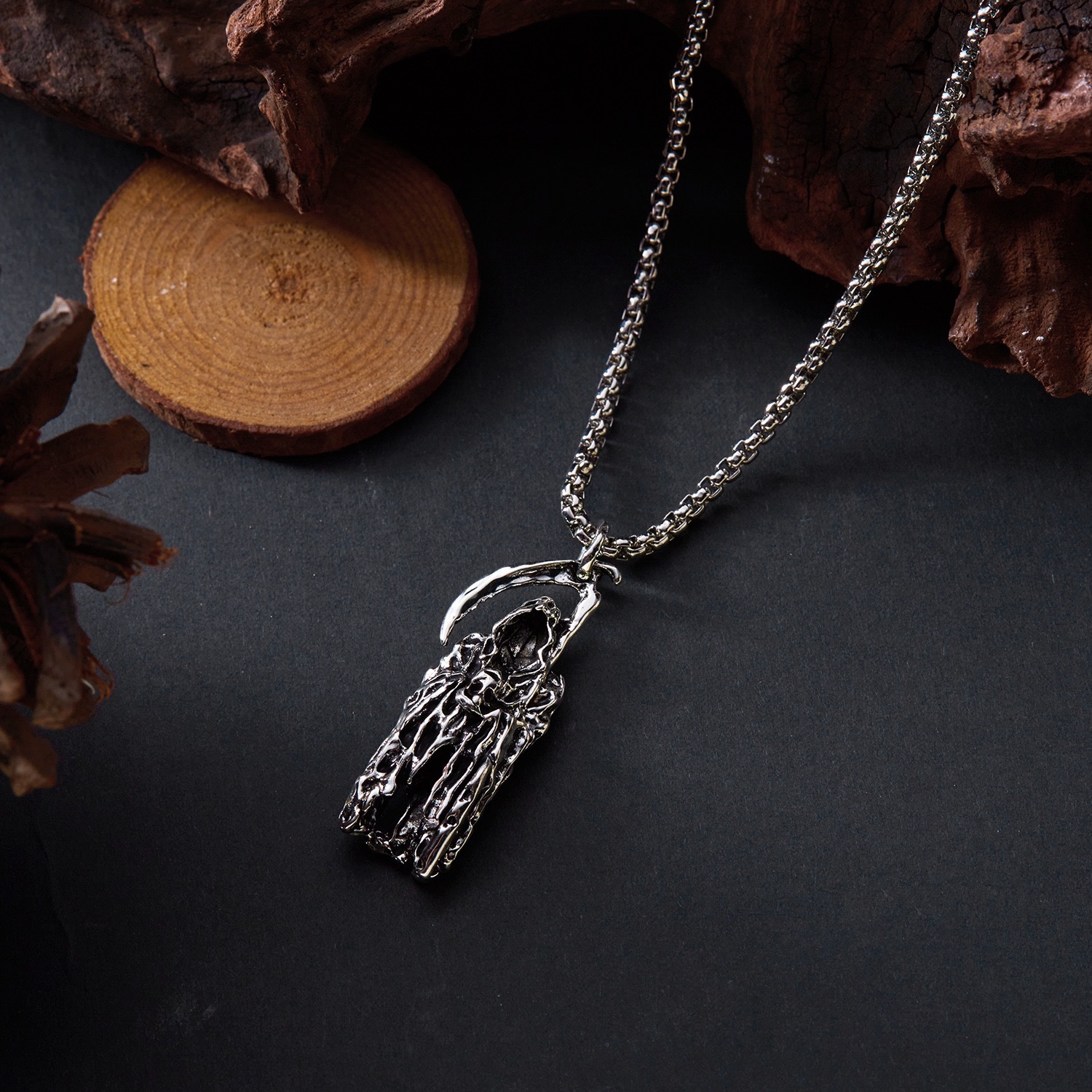 Vintage skull necklace