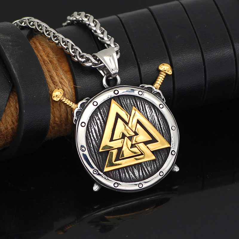 Viking Delta Rune Pendant Necklace