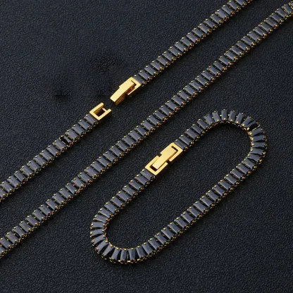 24k, Haoshi stone bracelet necklace set