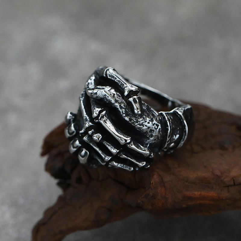 Skeleton Hand Bone Retro Punk Hip Hop Ring