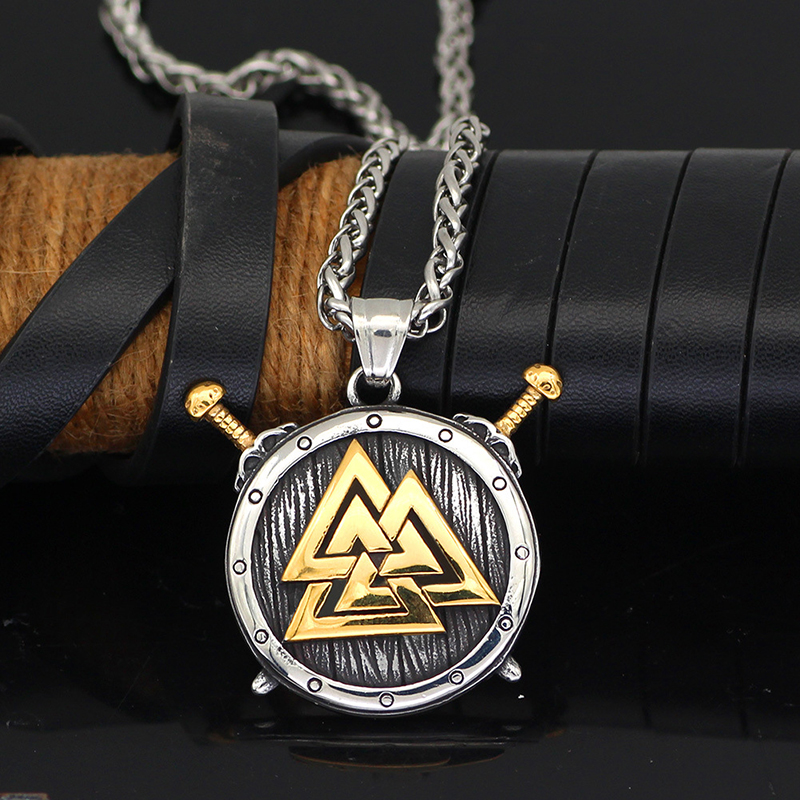 Viking Delta Rune Pendant Necklace