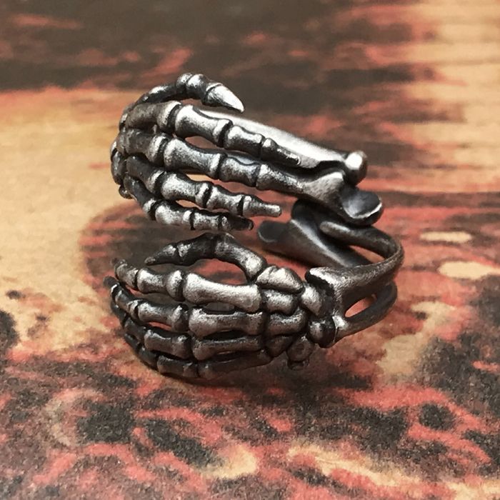 British retro skull bracelet ring