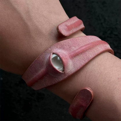 Parasitic leather eyeball handmade ring bracelet