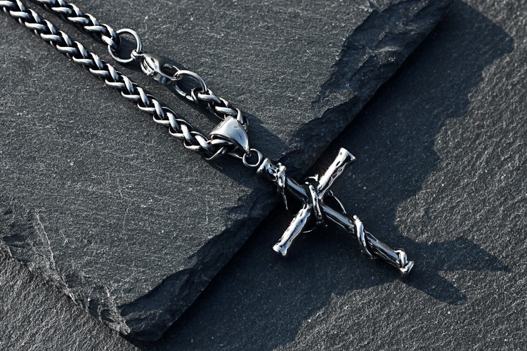 Rose Cross Necklace