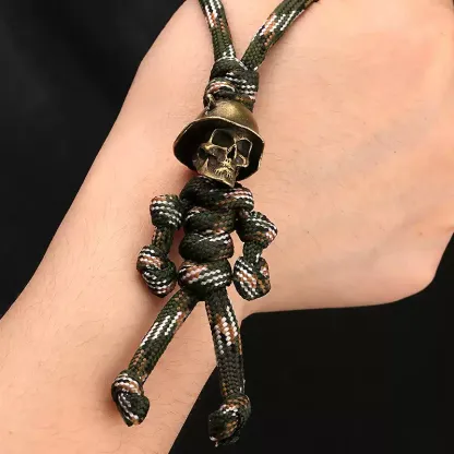 Skeleton Creative Braided Rope Keychain Pendant