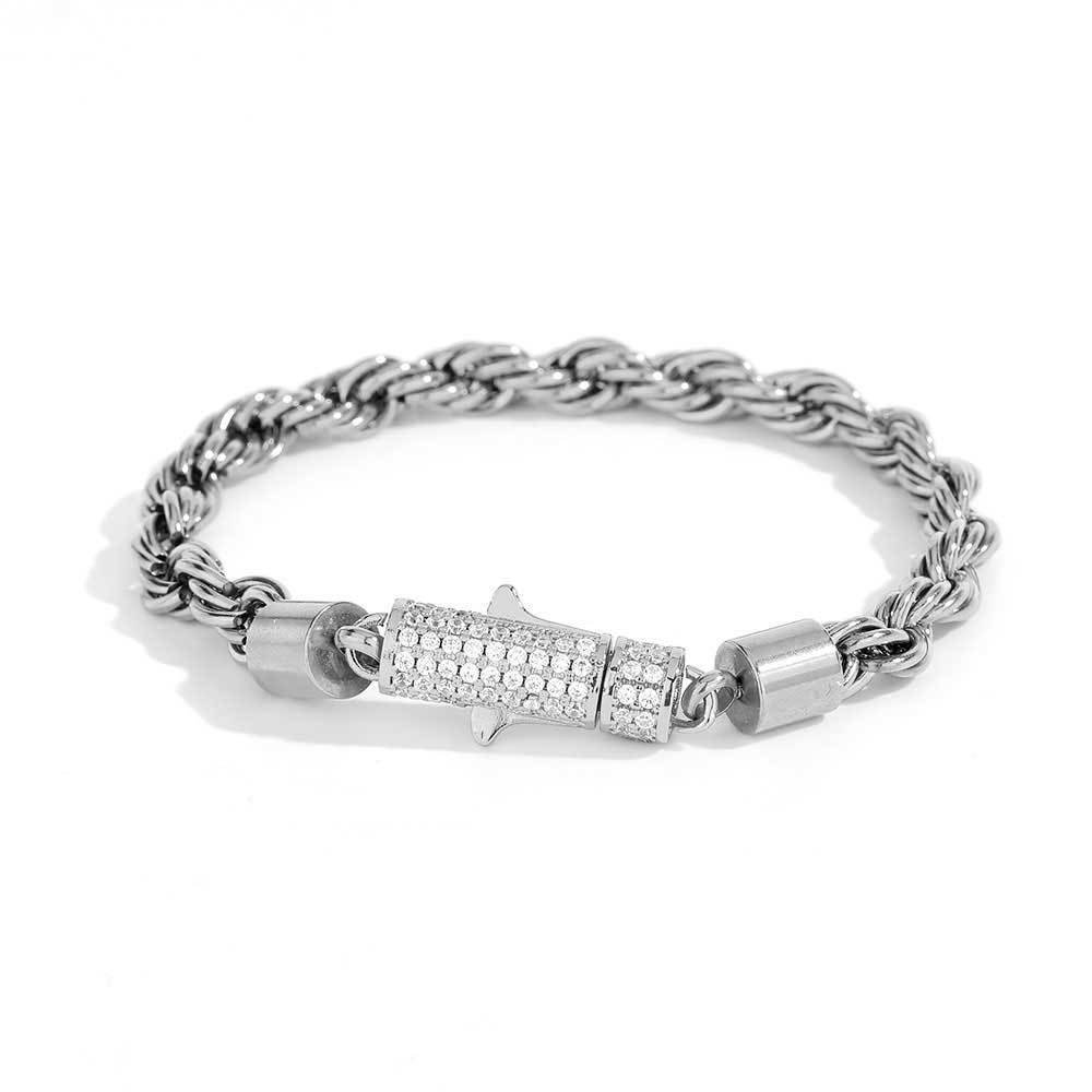Silver twist bracelet