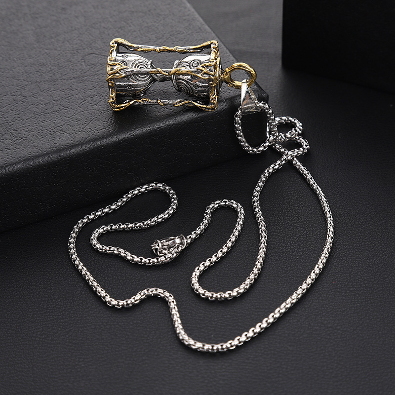 Vintage hourglass necklace