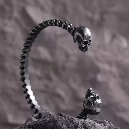 Dark Vintage Skull Spine Bracelet