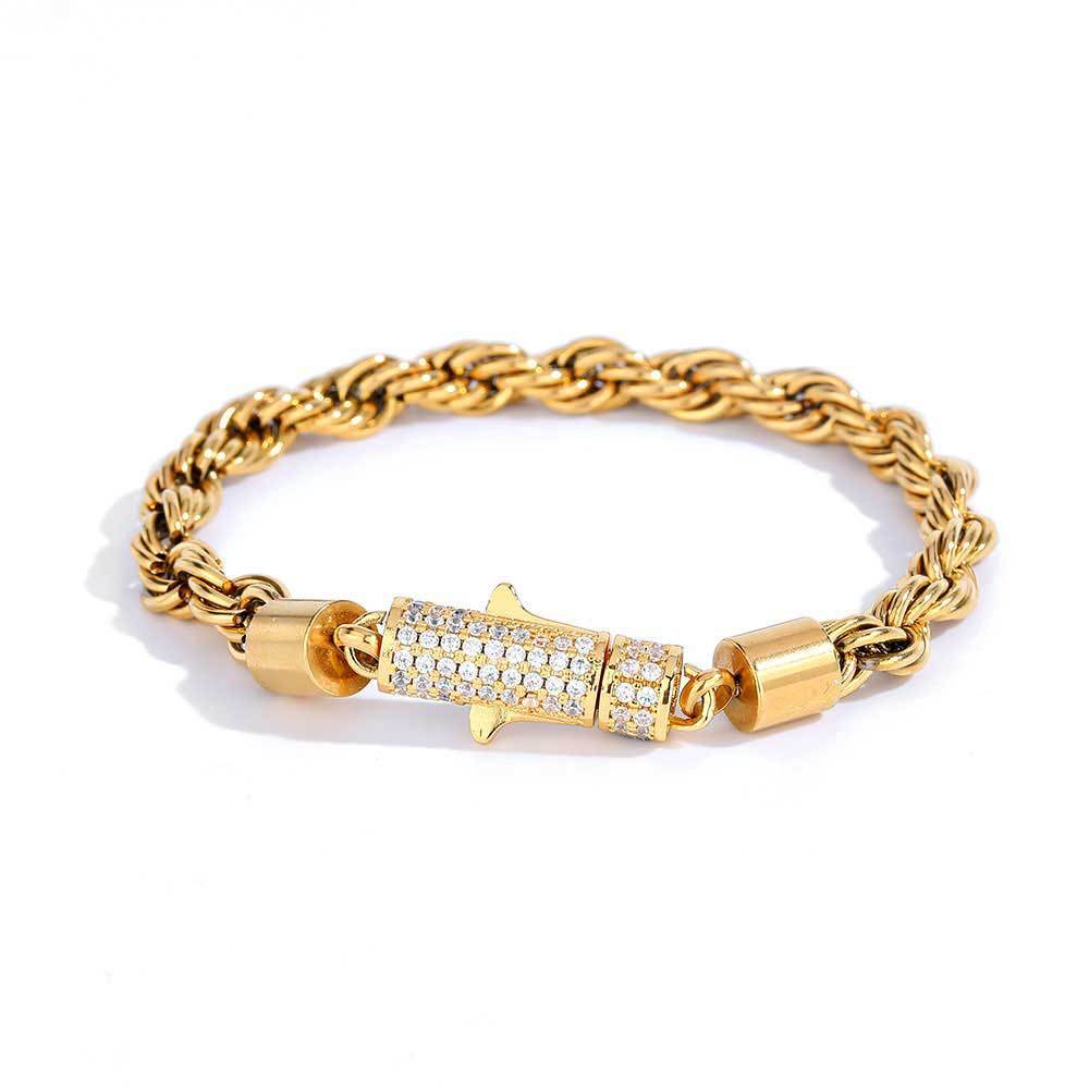 Silver twist bracelet