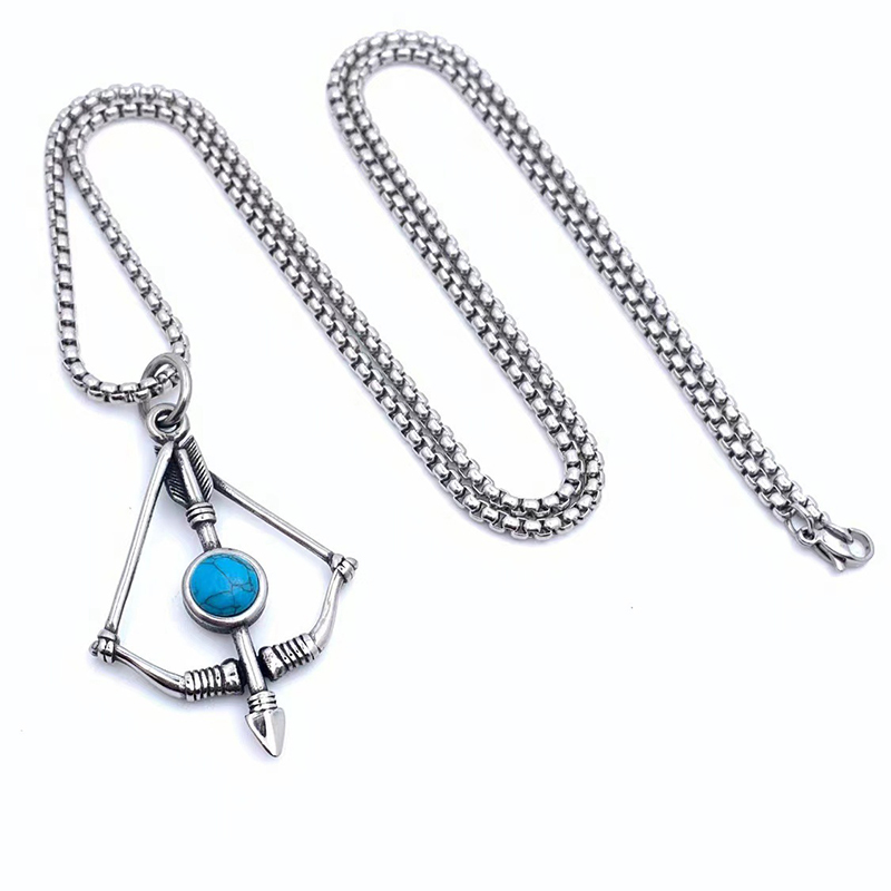 Turquoise Cupid's Arrow Pendant Necklace