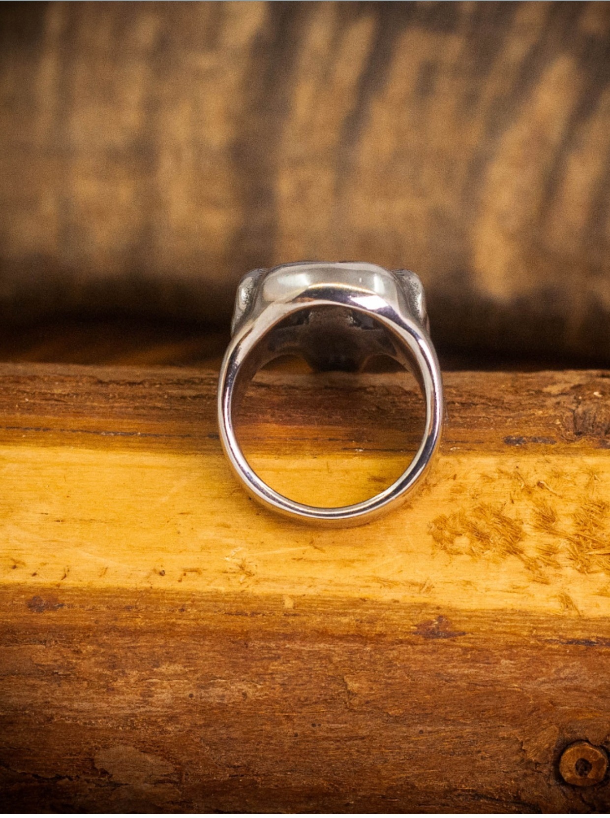 Viking Raven Skull Ring