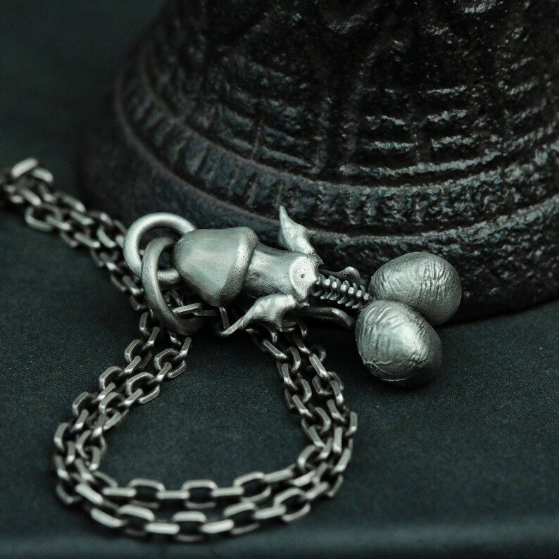 Mushroom Shape Skull Necklace