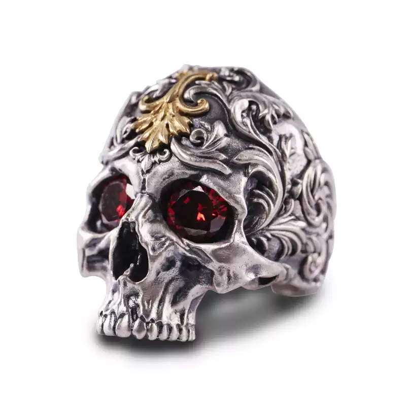 Vulcan Skull Scarf Buckle Ring
